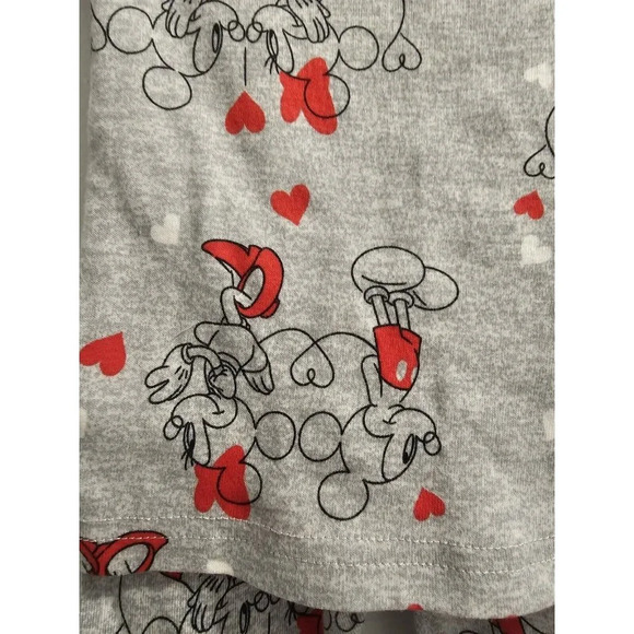 Disney Baby 12 Month Boys Mickey & Minnie Mouse Gray & Red Valentines Unisex Set - Picture 5 of 10